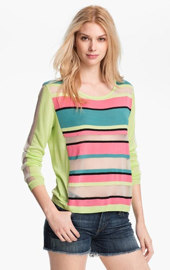 Sheer Stripe Sweater